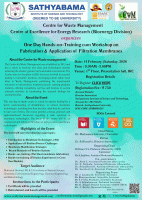 One Day Hands-on-Training cum Workshop on Fabrication & Application of Filtration Membranes 2026 Workshop Poster